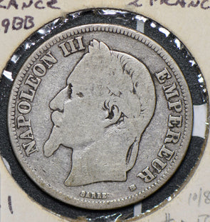 France 1869 2 Francs  290634 combine shipping