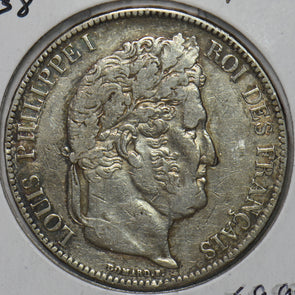 France 1838 BB 5 Francs 491059 combine shipping