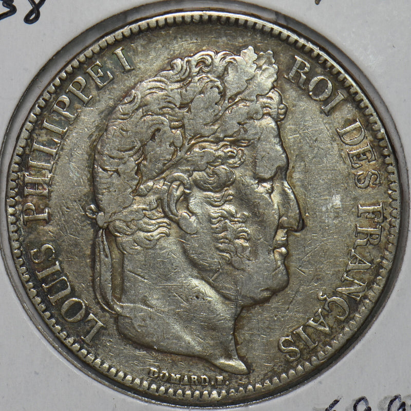 France 1838 BB 5 Francs 491059 combine shipping