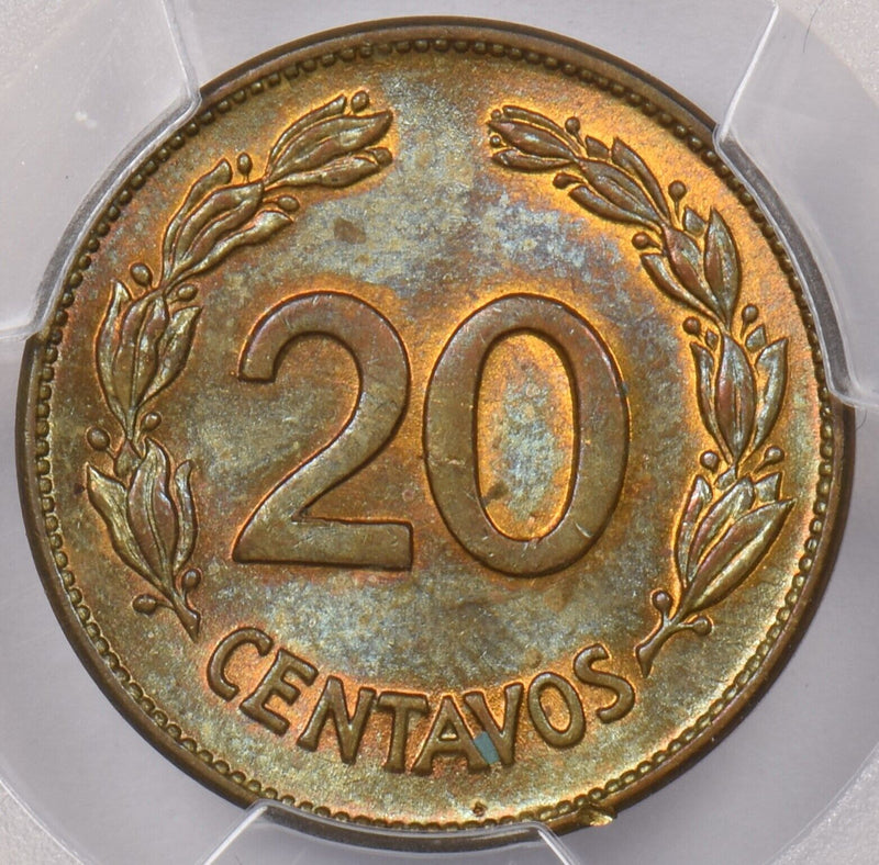 Ecuador 1942 20 Centavos PCGS MS 64 PI0105 combine shipping