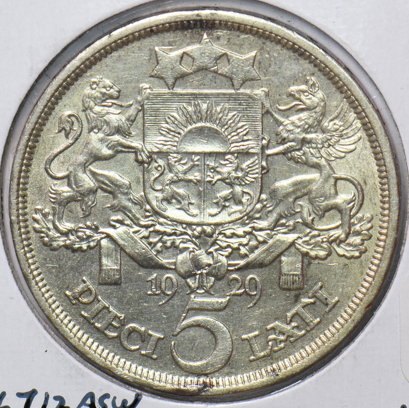 Latvia 1929 5 Lati Lion animal AU 490473 combine shipping