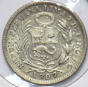Peru 1907 1/10 Dinero Lamaa animal 293392 combine shipping