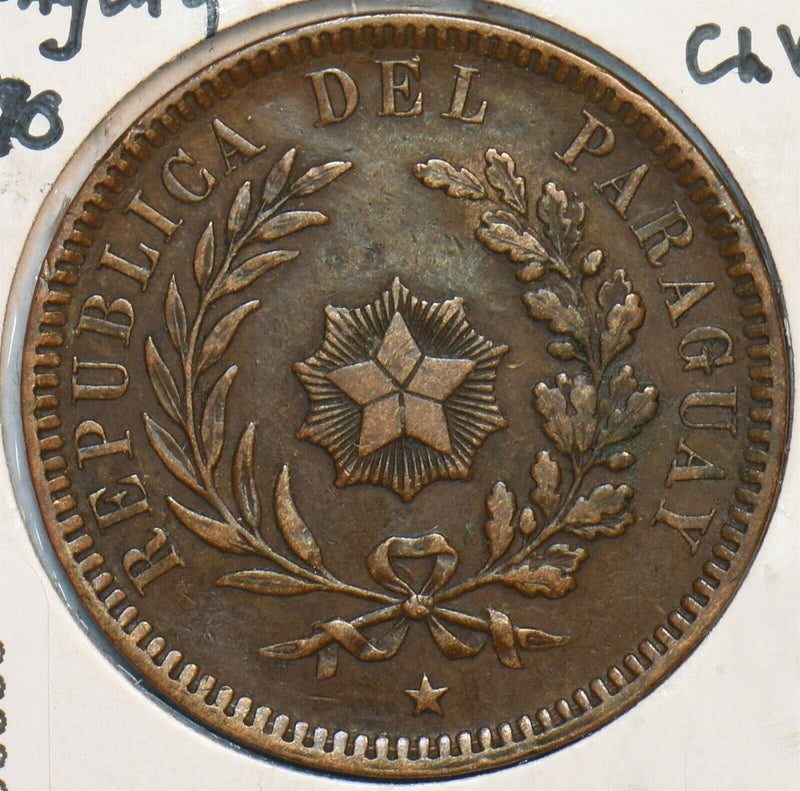 Paraguay 1870 2 Centesimos 296883 combine shipping
