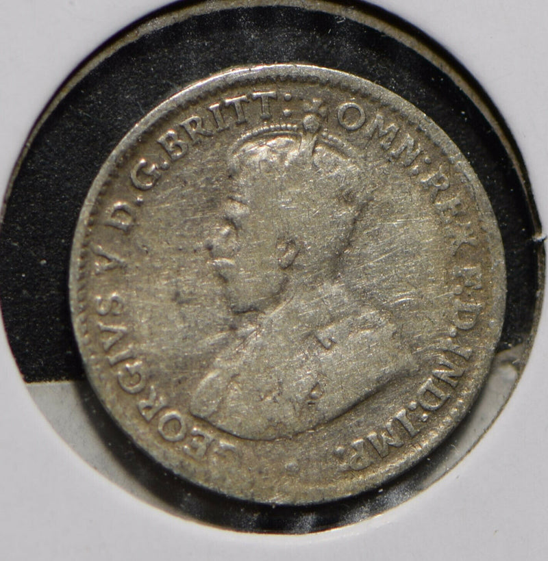 Australia 1922 3 Pence Kangaroo animal Emu  901243 combine shipping