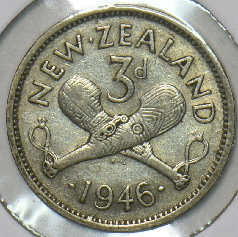 New Zealand 1946 3 Pence 152414 combine shipping