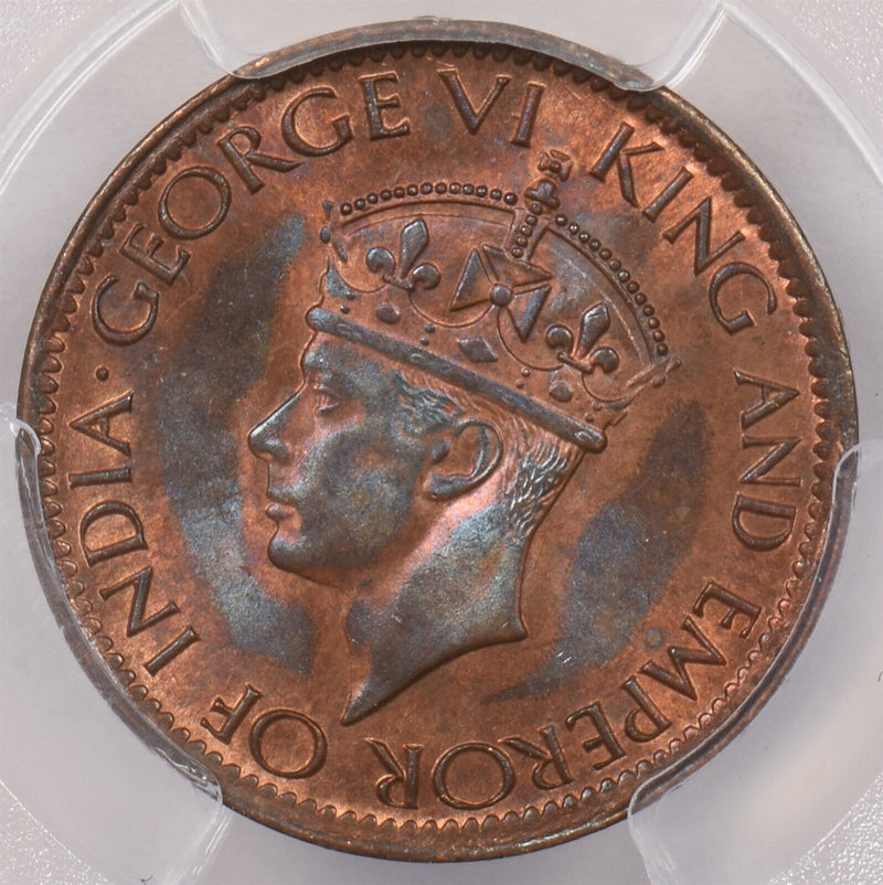 Ceylon 1943 Cent PCGS MS 64 RED BROWN PI0087 combine shipping