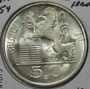 Belgium 1954 50 Francs Lion animal 491073 combine shipping