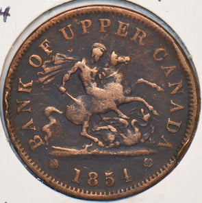 Canada 1854 Penny Horse animal Dragon Bank of Upper Canada. Token 195270 combine