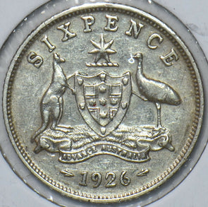 Australia 1926 6 Pence Kangaroo animal Emu 296414 combine shipping