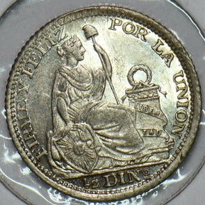 Peru 1892 1/2 Dinero 196634 combine shipping