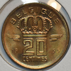 Belgium 1953 20 Centimes 195914 combine shipping