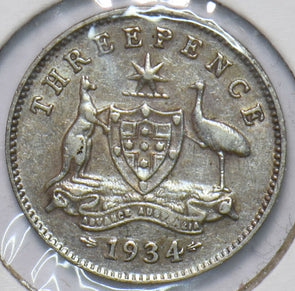 Australia 1934 3 Pence Kangaroo animal Ostrich Georgivs V 293323 combine shippin