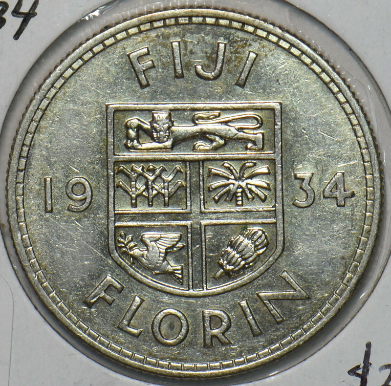 Fiji 1934 Florin 491247 combine shipping