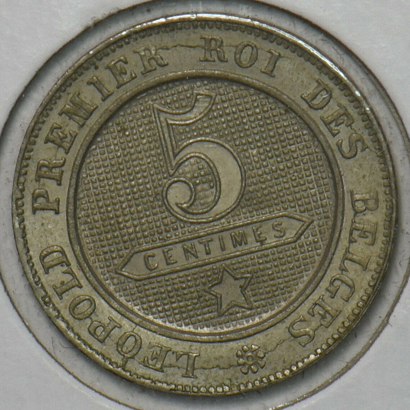Belgium 1861 5 Centimes Lion animal 195883 combine shipping