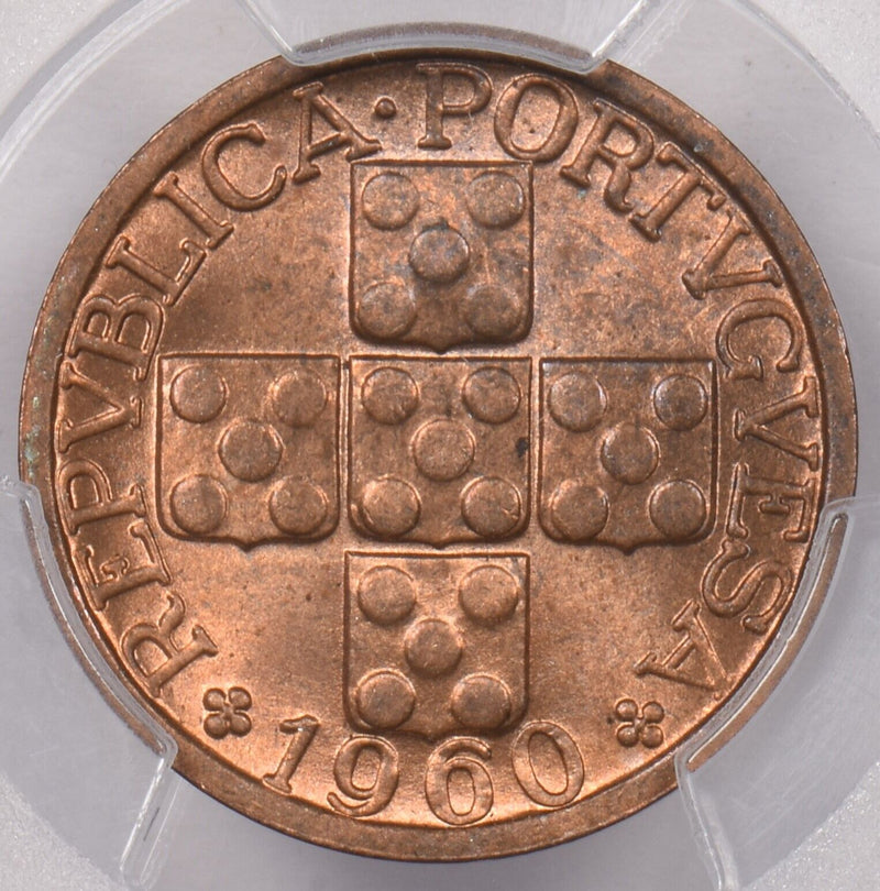 Portugal 1960 20 Centavos PCGS MS 65 RED PI0074 combine shipping