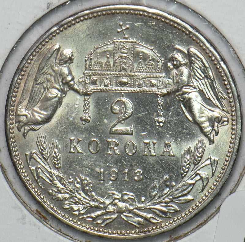 Hungary 1913 2 Korona 296355 combine shipping