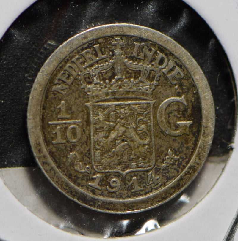 Netherlands East Indies 1914 1/10 Gulden  901198 combine shipping