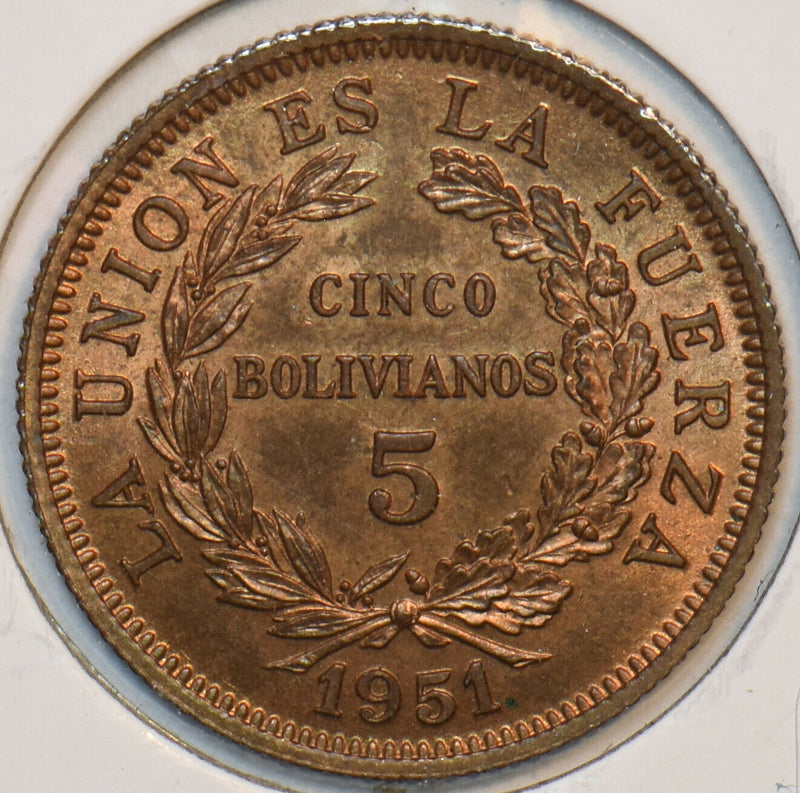 Bolivia 1951 5 Bolivianos 195907 combine shipping