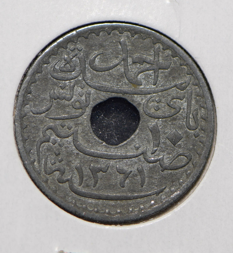 Tunisia 1942 AH 1361 10 Centimes  292003 combine shipping