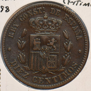 Spain 1878 10 Centimos 297288 combine shipping
