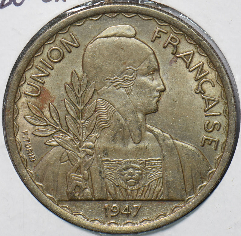 French Indo China 1947 Piastre 294042 combine shipping