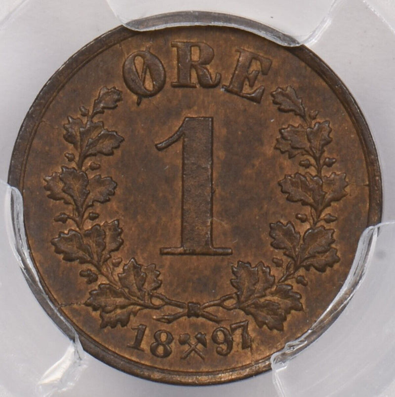 Norway 1897 Ore PCGS MS 63 BROWN PI0025 combine shipping
