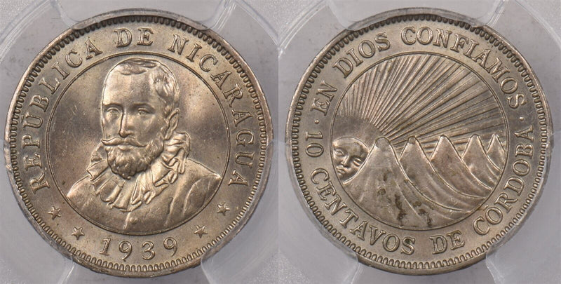 Nicaragua 1939 10 Centavos PCGS MS 64 PI0200 combine shipping