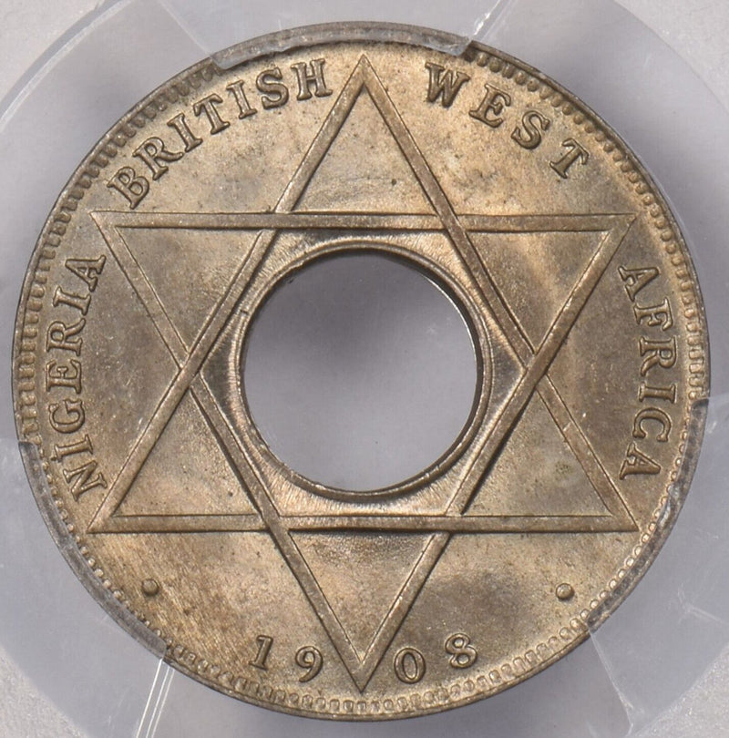 British West Africa 1908 1/10 Penny PCGS MS 65 KM-3 Copper-Nickel PI0210 combine