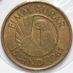 Iceland 1981 5 Aurar 192350 combine shipping