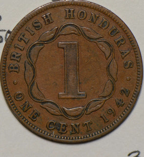 British Honduras 1942 George IV, Y.16, M.50 1 Cent  290658 combine shipping
