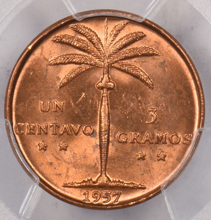 Dominican Republic 1957 Centavo PCGS MS 64 RED PI0223 combine shipping
