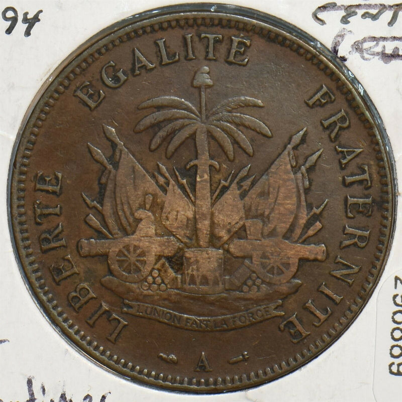 Haiti 1894 2 Centimes 296889 combine shipping