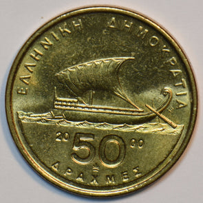Greece 2000 50 Drachmai 195738 combine shipping