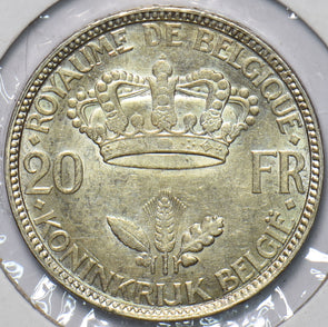 Belgium 1935 20 Francs 294072 combine shipping