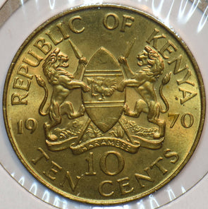 Kenya 1970 10 Cents Lion animal 195272 combine shipping