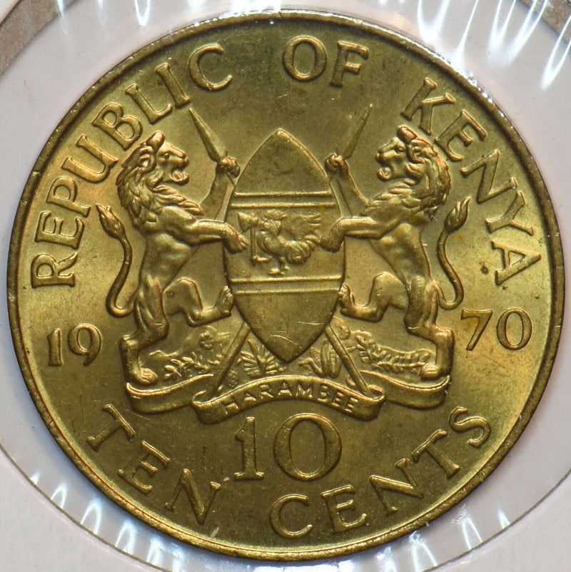 Kenya 1970 10 Cents Lion animal 195272 combine shipping