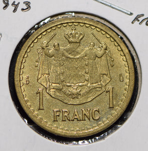 Monaco 1943 Franc  901290 combine shipping