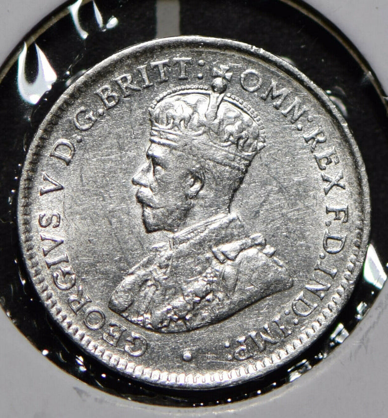 Australia 1917 3 Pence Kangaroo animal Emu  292015 combine shipping