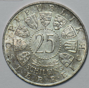 Austria 1958 25 Schilling 151522 combine shipping