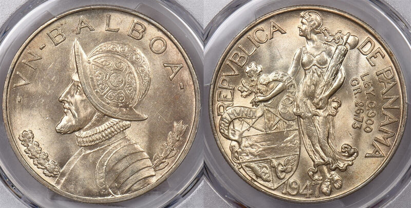 Panama 1947 Balboa PCGS MS 64 PC1346 combine shipping
