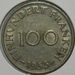 German States 1955 100 Franken Saarland 195959 combine shipping