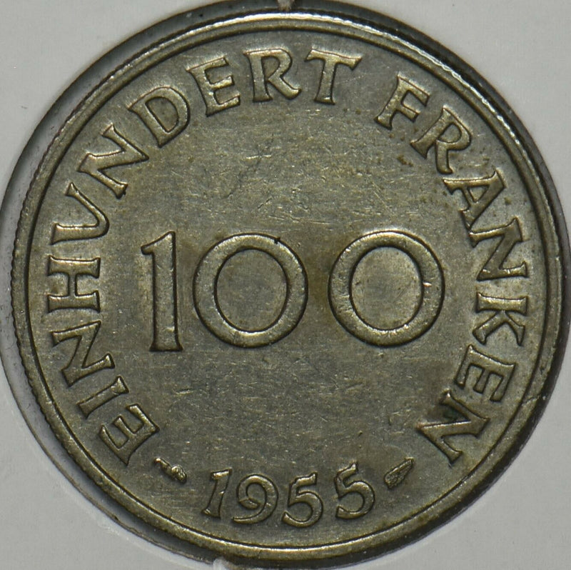 German States 1955 100 Franken Saarland 195959 combine shipping