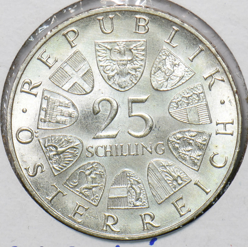 Austria 1967 25 schilling 293662 combine shipping