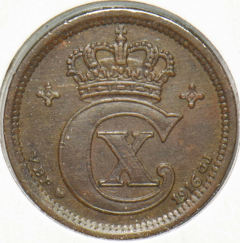 Denmark 1916 2 Ore 293218 combine shipping