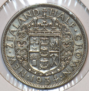 New Zealand 1934 1/2 Crown 296412 combine shipping