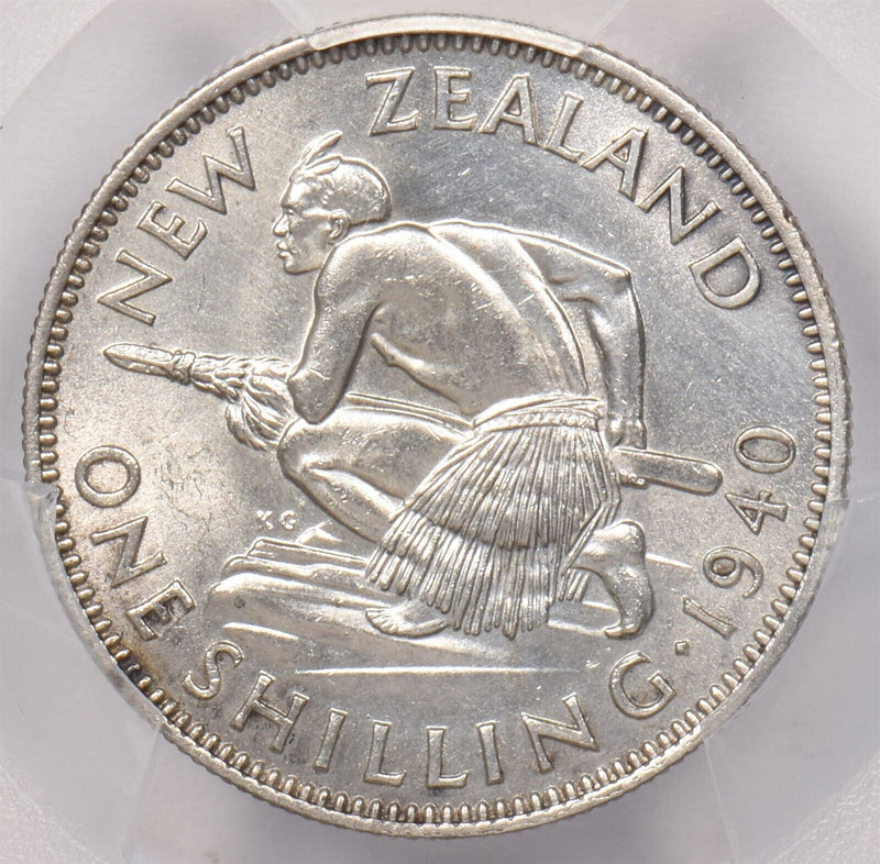 New Zealand 1940 Shilling PCGS Genuine Cleaned-AU Detail PI0100 combine shipping