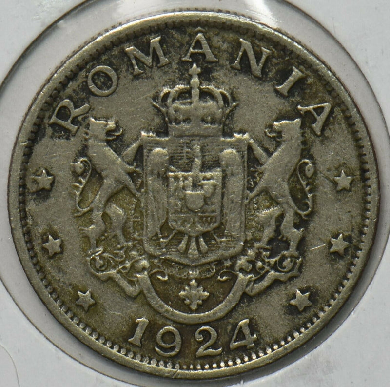 Romania 1924 2 Lei 152044 combine shipping