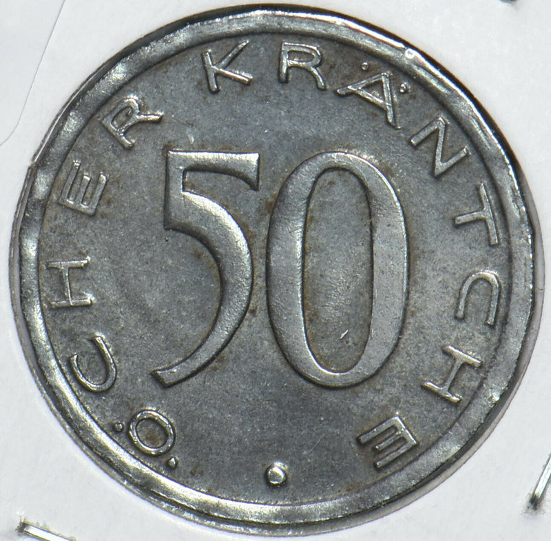 Germany 1920 50 Pfennig Eagle animal City of Aachen 296460 combine shipping