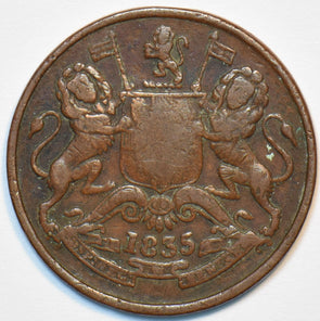 British India 1835 1/2 Anna Lion animal Bombay 151552 combine shipping