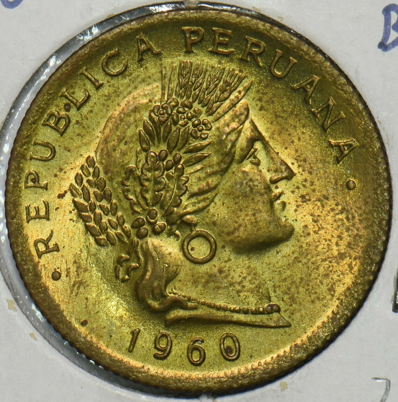 Peru 1960 20 Centavos BU 196565 combine shipping